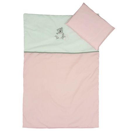 Cabbage Creek - Cot Linen Set of 3 - Grey & Pink