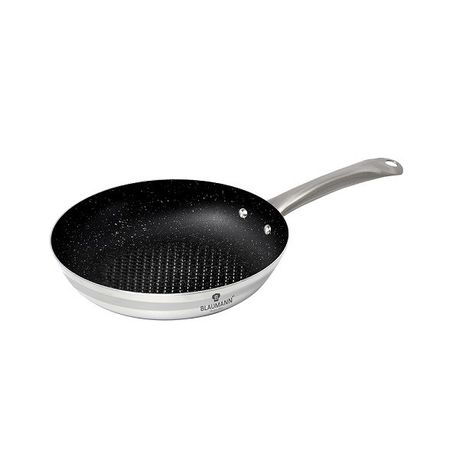 Blaumann Stainless Steel Marble Coating Frypan - 26cm