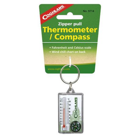 Coghlans - Zipper Pull Thermometer & Compass