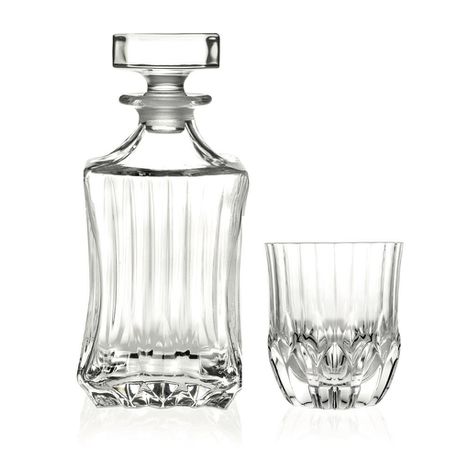 RCR Adagio Crystal Whisky Decanter and Tumblers Set - 7-Pieces Buy Online in Zimbabwe thedailysale.shop