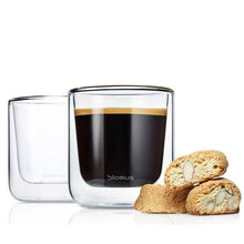 Load image into Gallery viewer, blomus Coffee Glass Nero Set - 2 Pack
