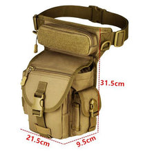 Load image into Gallery viewer, Tactical Military Drop Leg Thigh Panel Bag - Brown
