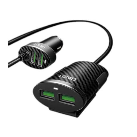 LDNIO USB Car Charger with Extension Cable (C502) Buy Online in Zimbabwe thedailysale.shop