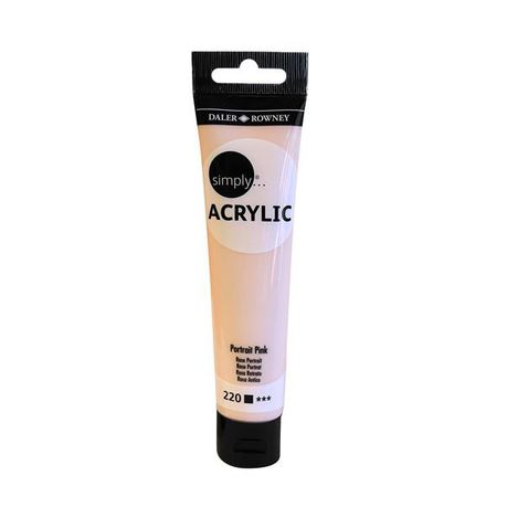 Daler Rowney: Simply Acrylic Slim Tube 75ml - Port Pink