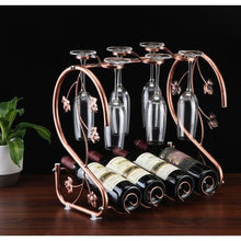 Load image into Gallery viewer, Decorative Iron Art Wine Rack Holder
