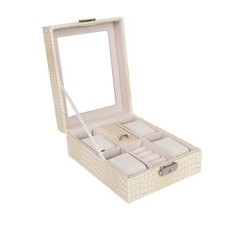 PU Leather Lockable Jewelry Display Box With Lid Buy Online in Zimbabwe thedailysale.shop