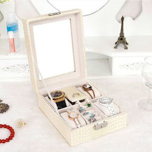 Load image into Gallery viewer, PU Leather Lockable Jewelry Display Box With Lid
