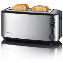 Load image into Gallery viewer, Severin - 4 Slice 1000W Long Slot Toaster - Black
