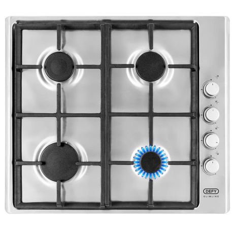 Defy - 4 Burner Gas Hob - Silver Buy Online in Zimbabwe thedailysale.shop