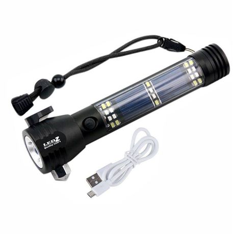 Multifunction Torch with Solar Panel US$25.63