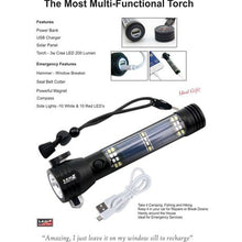 Load image into Gallery viewer, Multifunction Torch with Solar Panel US$25.63
