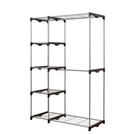 Retractaline - The Laundry House Double Rod Closet with 5 shelves Buy Online in Zimbabwe thedailysale.shop