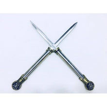 Load image into Gallery viewer, Detachable Double Bladed Ninja Staff Sword - Silver Baton Dagger (60cm)
