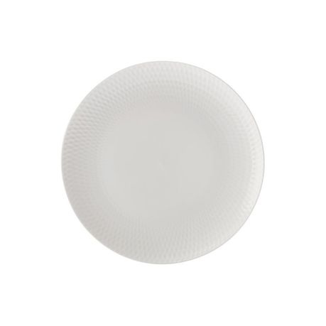 Maxwell & Williams - 23cm White Basics Diamonds Entree Plate - Set of 6