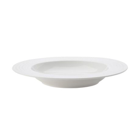 Maxwell & Williams - 22.5cm White Basics Diamonds Rim Soup Bowl - Set of 6