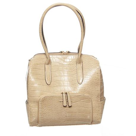 Pierre Cardin Juliana Croc Barrel - Beige Buy Online in Zimbabwe thedailysale.shop