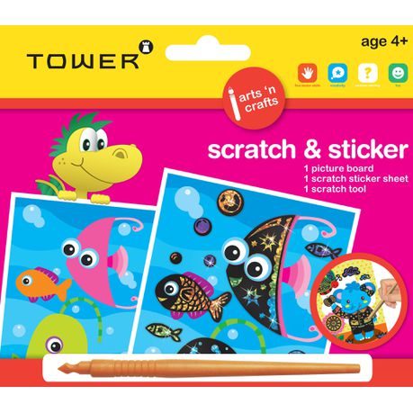 Tower Kids Scratch & Sticker - Fish Buy Online in Zimbabwe thedailysale.shop