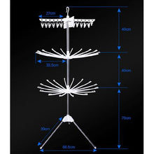 Load image into Gallery viewer, Portable 3-Tier Clothes Drying Rack - White
