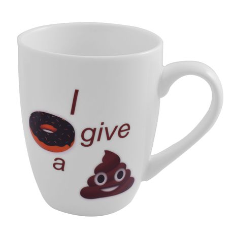 Emoji Oval Cone Mug - I don't give a Poop Buy Online in Zimbabwe thedailysale.shop