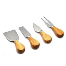 Load image into Gallery viewer, Stainless Steel Cheese Knives with Wood Handle - 4 Piece
