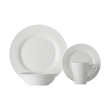 Maxwell & Williams - White Basics Cosmopolitan Rim Dinner - Set of 16