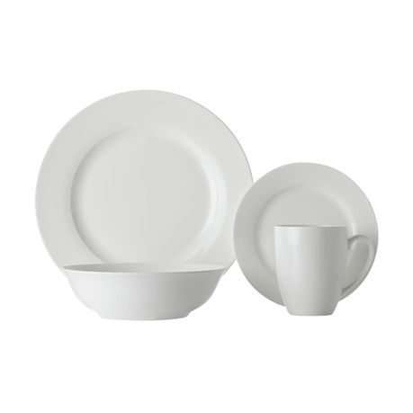 Maxwell & Williams -  White Basics Soho Rim Dinner - Set of 16