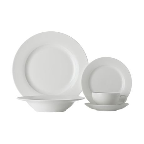 Maxwell & Williams - White Basics Royale Rim Dinner - Set of 20