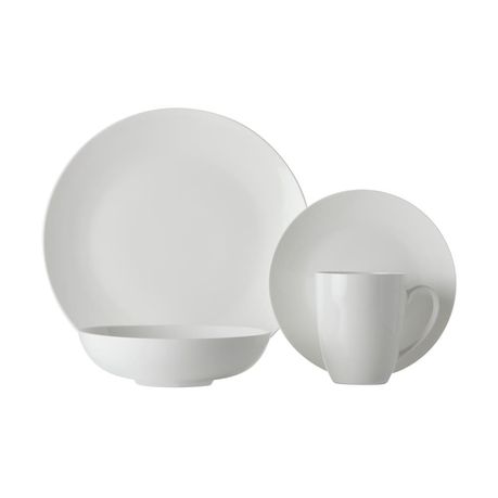 Maxwell & Williams - White Basics Fitzrovia Coupe Dinner - Set of 16