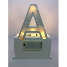 Load image into Gallery viewer, Wooden Block Home Office Desk Calendar with LED Lights - A Letter
