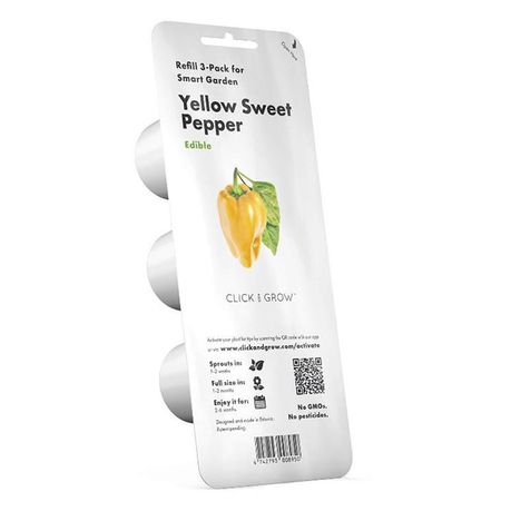 Click and Grow Yellow Sweet Pepper Refill for Smart Herb Garden - 3 Pack