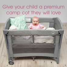 Load image into Gallery viewer, BabyWombWorld Premium 2-in-1 Camp Cot &amp; Co Sleeper - Grey
