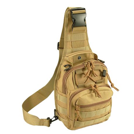 Tactical Shoulder Bag - Khaki Buy Online in Zimbabwe thedailysale.shop