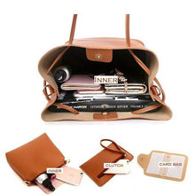 Load image into Gallery viewer, 4 in 1 Fashion Handbags Set for Women - Brown
