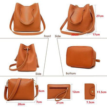 Load image into Gallery viewer, 4 in 1 Fashion Handbags Set for Women - Brown
