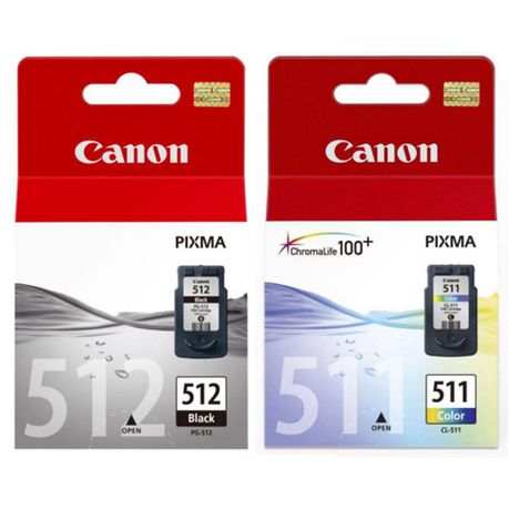 Canon Ink 512 Black & Tri-Colour 511 Combo Pack Cartridge (OEM) Buy Online in Zimbabwe thedailysale.shop