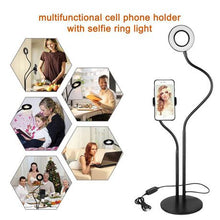 Load image into Gallery viewer, 2 in 1 Cell Phone Holder with Selfie Ring Light Stand
