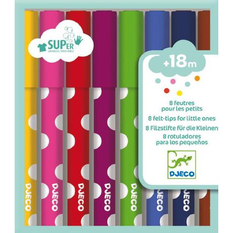 Djeco Stationary - 8 felt tip pens for little ones Buy Online in Zimbabwe thedailysale.shop