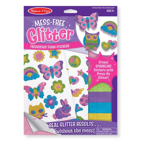 Melissa & Doug Friendship Foam Stickers - Mess Free Glitter