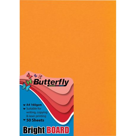 Butterfly A4 Bright Board 50s - Orange