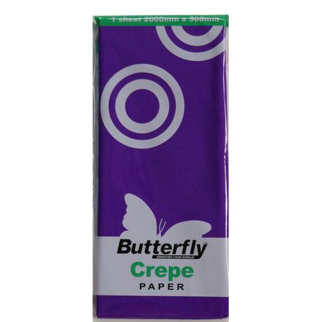 Butterfly Crepe Paper 1 Sheet - Purple (C25)