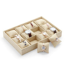 Load image into Gallery viewer, 12 Grids Jewelry Watch Display Storage Tray-Jute
