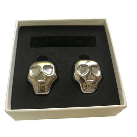 Skull Shape Stainless Steel Ice Cubes - Pack of 2 Buy Online in Zimbabwe thedailysale.shop