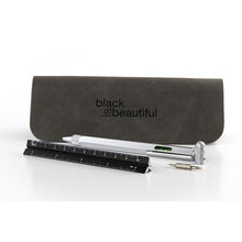 Load image into Gallery viewer, Troika Black is Beautiful Pencil Case with Construction Set Ruler
