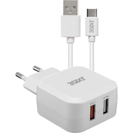 3SIXT Quick Charge Wall Charger USB-A to USB-C 5.4A Buy Online in Zimbabwe thedailysale.shop