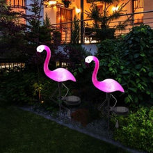 Load image into Gallery viewer, Iconix Flamingo Solar Standing Lights
