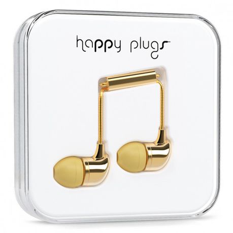 Happy Plugs Delux In-Ear Plus Mic & Remote - Gold Buy Online in Zimbabwe thedailysale.shop