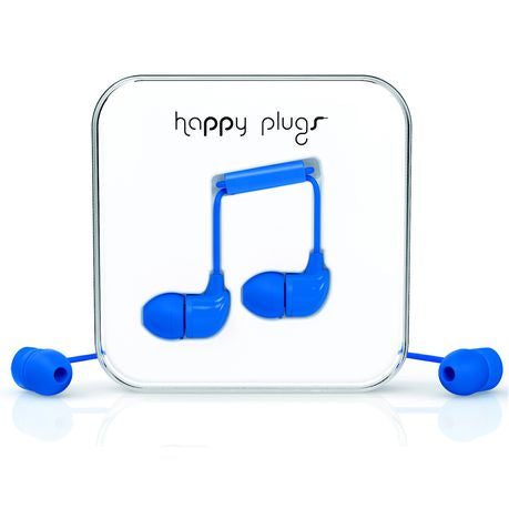 Happy Plugs In-Ear Plus Mic & Remote - Cobalt