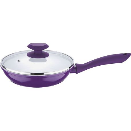 Wellberg - 24cm Frypan With Lid - Purple