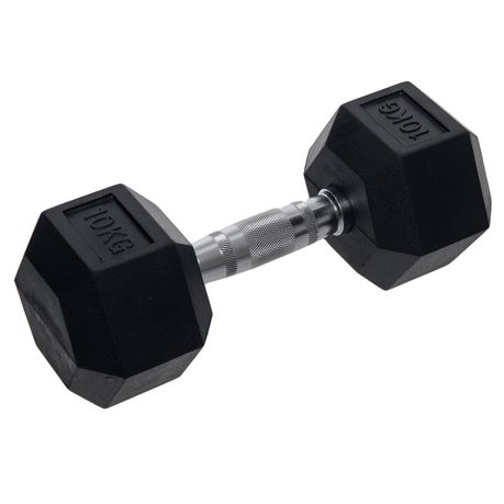 Medalist 10kg Rubber Coated Hex Dumbbell Buy Online in Zimbabwe thedailysale.shop