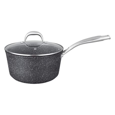 MasterPan Premium Saucepan with Glass Lid - 7 18cm